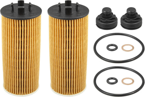 X AUTOHAUX 2 Pcs Engine Oil Filter Replacement 11428570590 11428575210 Oil Fuel Filter for Mini Cooper Clubman ALL4 Base S S ALL4 1.5L L3 - Gas 2....
