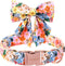 Unique style paws Cartoon Dog Collar with Bow Spring Summer Collar with Flower for Small Medium Large Boys Girls Dogs...
