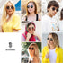 SOJOS Round Polygon Polarized Sunglasses for Women Men Retro Classic Vintage Shades SJ1157...