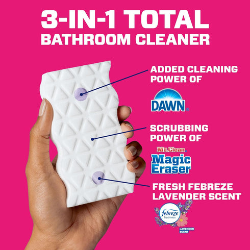 Mr. Clean Magic Eraser Ultra Bath Multi Purpose Cleaner for Bathroom, Soap Scum Remover for Shower, 5ct...