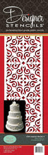 Designer Stencils Mexican Tile Cake Stencil Tier 4, Beige/semi-transparent...
