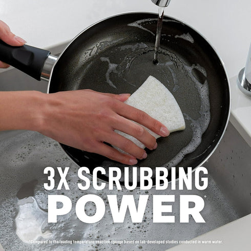 Scotch-Brite Greener Clean Non-Scratch Scrub Sponge, Sponge for Washing Dishes, Cleaning Kitchen, Superior Performance and Made with Sustainable M...