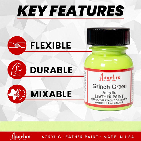 Angelus Acrylic Leather Paint, 1 Fl Oz (Pack of 1), Grinch Green...