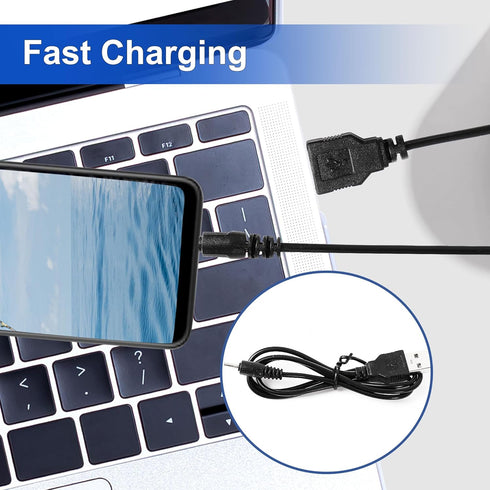 uxcell USB Replacement Charger Cable, Fast Charging Cord DC 2mm Small Pin, Flexible Plug Barrel Connector 70cm Portable Cable for Nokia N78 N79 52...