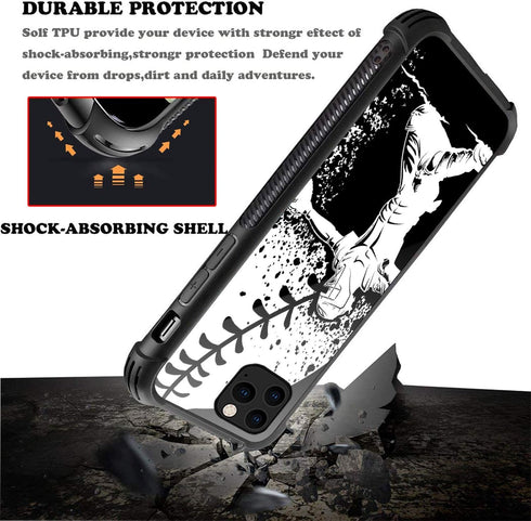 CARLOCA Compatible with iPhone 12 Mini Case,iPhone 12 Mini Cases for Boys,Baseball Catcher at Home Pattern Design Shockproof Anti-Scratch Case for...