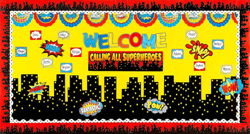 Teacher Created Resources Superhero Cityscape Bulletin Board (TCR5693)...