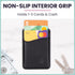 Premium Leather Phone Card Holder - Stick On Wallet for iPhone and Android Smartphones - Minimalist Style with Non-Slip Lining Secures Up to 3 Car...
