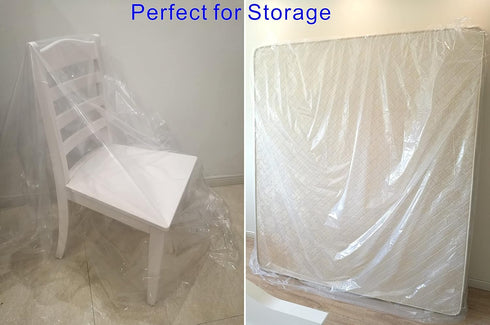 ComfortHome Mattress Bag for Moving and Storage, Twin and Full Size, 2 Pack Clear...
