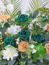 50pcs Artificial Flower?Real Touch Artificial Foam Roses Decoration DIY for Wedding Bridesmaid Bridal Bouquet Centerpieces Party -Army Green...