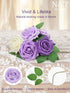 N&T NIETING Artificial Flowers, 25pcs Fake Flowers Rose with Stems Perfect for DIY Wedding Bridesmaid Bridal Bouquets Centerpieces Home Flower Arr...