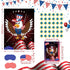 ASTARON Pin The Star on The Eagle Patriotic Party Game 4th of July Independence Day Party Activities Game, Poster with 36 Stickers & 3 blindfolds ...