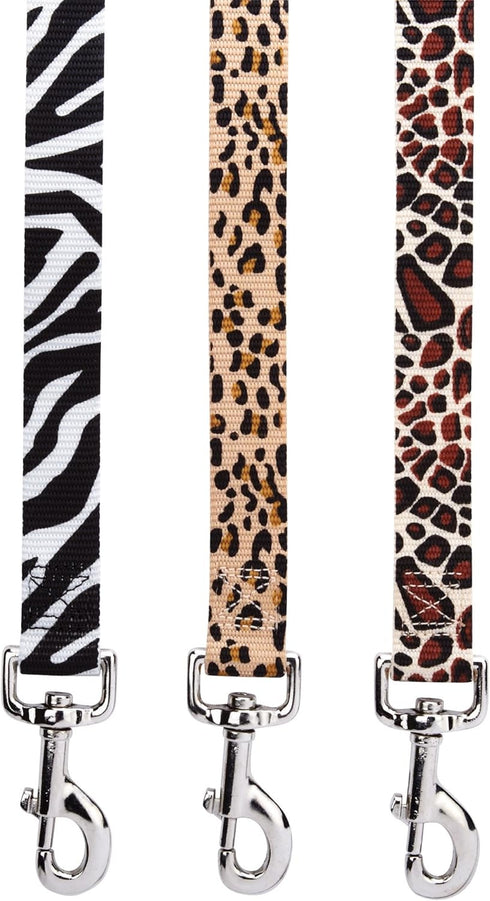Animal Print Dog Leash, 4-Feet x 5/8-Inch Lead, Cheetah...