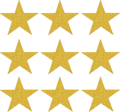 MECCANIXITY Glitters Star Cutouts Paper Five Star Confetti Cutouts for Birthday Party Classroom Wedding Bulletin Board Wall Decorations 5.3 Inches...