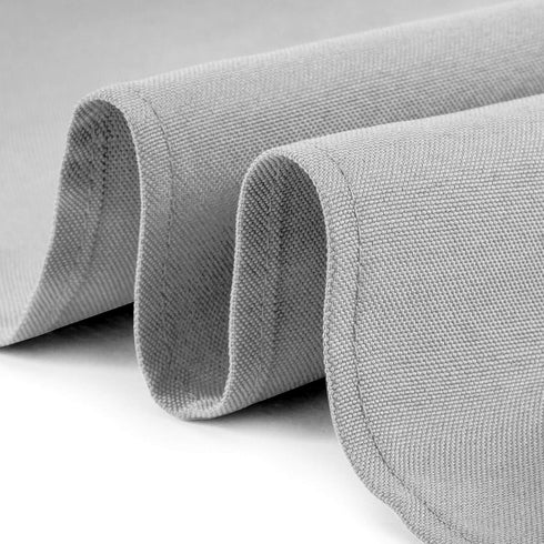 Lann's Linens - 90" x 132" Premium Tablecloth for Wedding/Banquet/Restaurant - Rectangular Polyester Fabric Table Cloth - Silver...