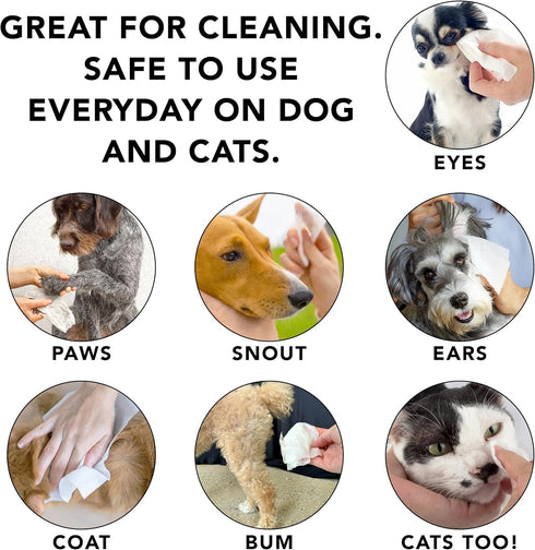 Pride and Groom The Swipe – Soothing Coat Grooming Dog and Pet Wipes with Signature Scent for Quick Cleaning & Deodorizing Face, Paw, Fur in Betwe...