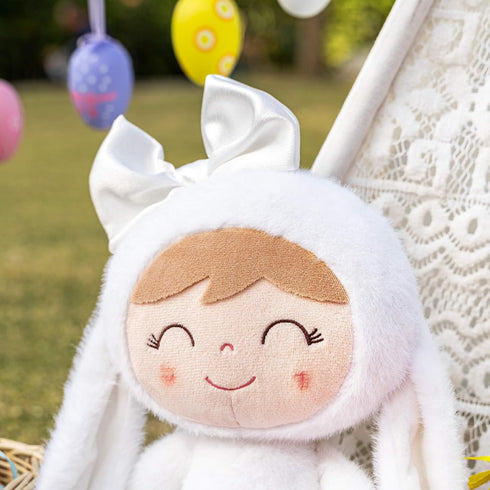 Gloveleya Baby Girl Gift Plush Bunny Dolls First Baby Doll Toddlers Rabbit Toy Bunny Gifts for Girl White 12 Inches...