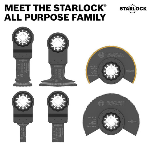 BOSCH OSL400F 1-Piece 4 In. Starlock Oscillating Multi Tool All Purpose Bi-Metal Segmented Saw Blade for Applications in Wood, Wood with Nails, Dr...