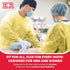 Ever Ready First Aid Isolation Gown with Elastic Wrists, Fluid Resistant, Yellow (Pack of 10)...