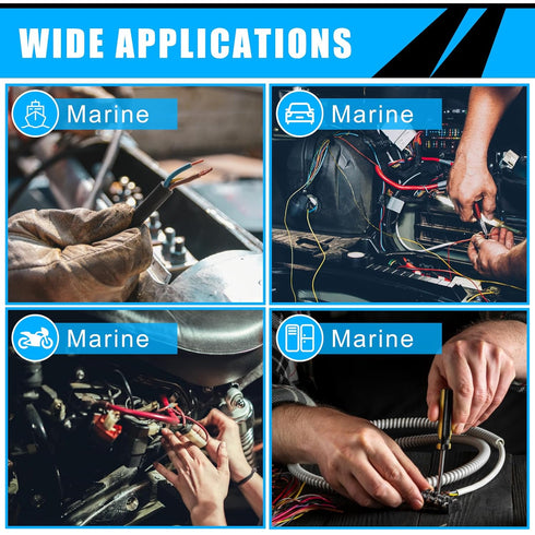 450PCS Solder Stick Seal Wire Connectors, Marine Grade Heat Shrink Wire Connectors, Waterproof & Insulated Electrical Solderstick Butt Terminals f...