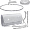 4 Pieces Women Rhinestone Evening Clutch Bag Silver Clutch Purses Bag for Women Evening Rhinestone Jewelry Set...