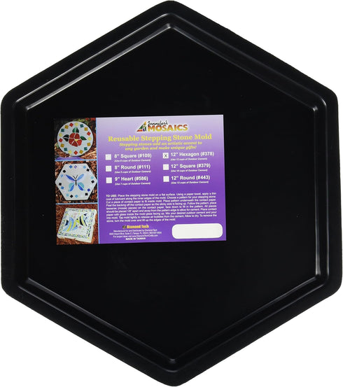 Jennifer's Mosaics Hexagon Outdoor Stepping Stone Mold, 12-Inch...