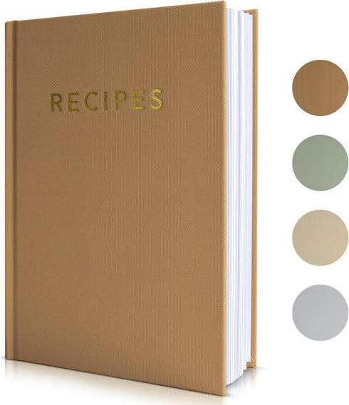 ZICOTO Aesthetic Blank Recipe Book with Waterproof Cover - The Perfect Recipe Notebook To Write In Your Own Recipes - Simplified Blank Cookbook to...