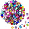 JPSOR 900pcs Gems Jewels for Crafts, Acrylic Flatback Rhinestones for Halloween Pirate Party Decorations, Crafting Embellishments Gemstone (9 Shap...