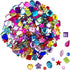 JPSOR 900pcs Gems Jewels for Crafts, Acrylic Flatback Rhinestones for Halloween Pirate Party Decorations, Crafting Embellishments Gemstone (9 Shap...