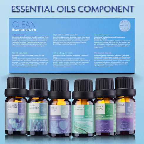 Essential Oils for Laundry - 100% Pure Essential Oils for Diffusers for Home,6x10ml(Clean)- Aromatherapy Oils for Humidifiers,Wool Dryer Balls,Cle...