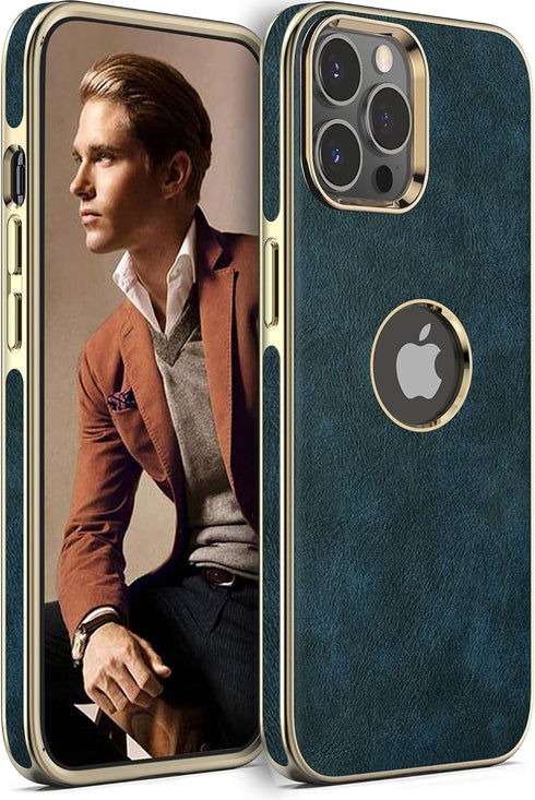 LOHASIC Leather Case for iPhone 13 Pro Max, Men Women Elegant Luxury Slim PU Cover Soft Non-Slip Grip Shockproof Anti-Scratch Protective Phone Cas...