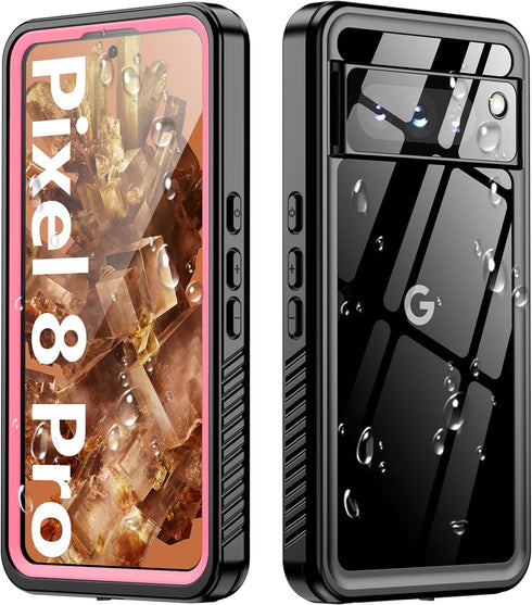 Oterkin for Google Pixel 8 Pro Case Waterproof, Pixel 8 Pro Case with Built-in Screen&Camera Protector,360° Full Body Protection Dustproof Shockpr...