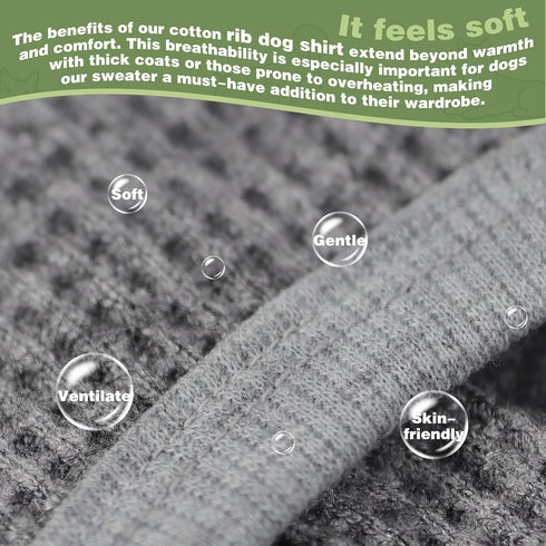 Cozy and Functional Dog Shirts for Small Puppies: Stretchable Gray Attire with Easy-On Design, Ideal for Chihuahuas and Yorkies - Enhance Comfort ...