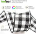 Wired Traditional Buffalo Plaid Ribbon 2-1/2 inches x 25 Yard Buffalo Check Black and White Ribbon for Gift Wrapping, Crafts, and Decorations...