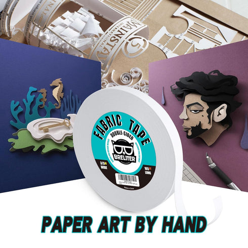 Double-Sided Sticky Fabric Tape - Adhesive Cloth Tape Press-on Tape, No Sewing or Ironing, Gluing, Alterations and Hemming Tape - 3/5inch Wide 165...