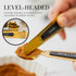Gold Magnetic Measuring Spoons with Leveler - Featuring 8-Piece Upgraded Style, Dual-Sided, Stackable, Stainless Steel Gold Measuring Spoons Set -...