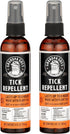 Grandpa Gus's Natural Tick Repellent Spray, Up to 8 Hours Time-Release Plant-Based Actives, Non-Greasy, No Stains, No DEET, 4 oz (Pack of 2)...