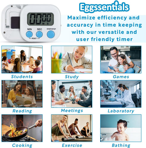 Kitchen Timers for Cooking and Baking with Big Digital Numbers and Loud Alarm Used in Cooking, Classroom, and Office....