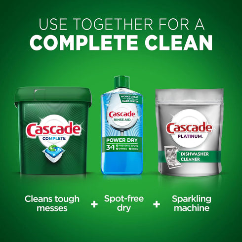 Cascade Complete ActionPacs, Dishwasher Detergent Pods, Fresh, 27 Count...