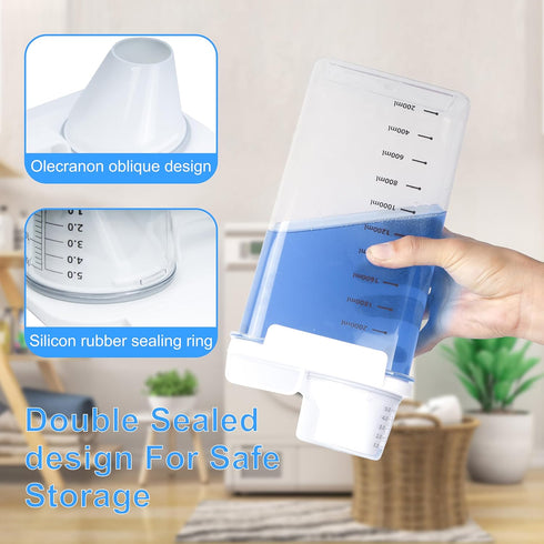 Laundry Detergent Dispenser, 78oz Laundry Detergent Container for Laundry Room Organization, Clear Laundry Soap Dispenser for Fabric Softener, Lau...