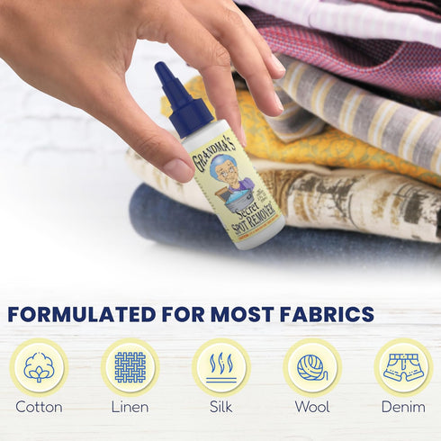 Grandma's Secret Spot Remover - Chlorine, Bleach and Toxin-Free Stain Remover - Stain Remover for Clothes - Fabric Stain Remover Removes Oil, Pain...