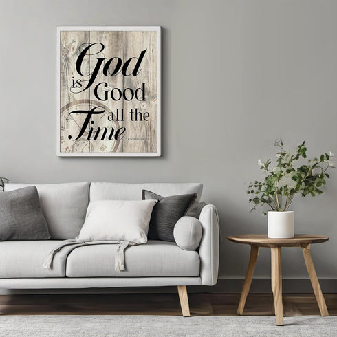 Posterizer 1 pcs-God Is Good All the Time Rustic Bible Verse-Religious Posters-Gifts for Christians - Decor for Home & Office- UNFRAMED Wall Art...