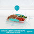 Sistema To Go Multi Split Meal & Food Container with Dividers & Clips | 820ml | BPA-Free | 1 Food Storage Container, Color May Vary...