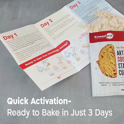 KneadAce Sourdough Starter Culture, Fast Activation Sour dough Starter, Your Cornerstone of Perfect Sourdough Bread Baking....