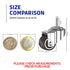GBL 1" inch Small Caster Wheels with 2 Brakes + Screws M6x15mm - 90Lbs - Low Profile Castor Wheels with Brakes - Set of 4 No Floor Marks Silent Ca...