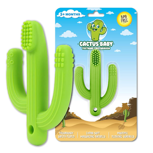Cactus Baby Teething Toys for Babies 0-6 Months or 6-12 Months | Self-Soothing Pain Relief Soft Baby Teether Toys for Babies, Toddlers, Infants, B...