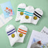 10 Pairs Cute Smiling Face Socks Cotton Striped Tube Socks Novelty Funny Crew Double Stripes Smile Athletic Socks for Women Girls...