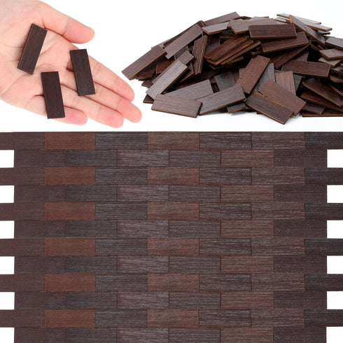 400 Pcs Miniature Dollhouse Flooring on 1: 12 Scale Mini Wooden Dollhouse Floor Boards Geometric Bamboo Doll House Furniture Wood Mini Floor Board...