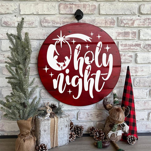 Nativity Christmas Stencil Christian Jesus Stencils for Painting on Wood for Unto Us/Holy Night/Believe/Blessed Templates for Wood Sign Canvas Wal...