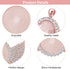 OIIKI 9pcs Rhinestone Wing Shape Bezel Pendant Trays with Round Glass Cabochons and Lobster Clasps Chains Set, Wing Rhinestone Tray for DIY Jewelr...