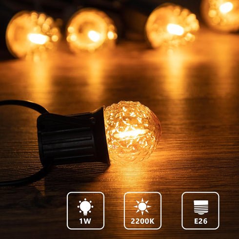 e26 led Bulb G40 Mini Globe Bulb Night Light 1W Equivalent to 10 Watt 2200K Warm White Decorative Light Bulbs Christmas Light Strings Non Dimmable...